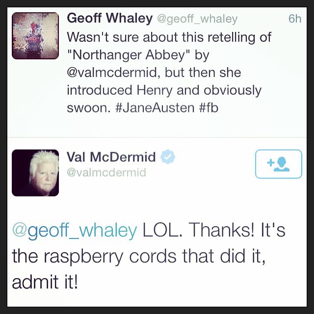 2015 02-06 Twitter Banter w: Val McDermid
