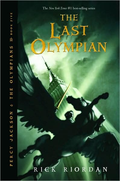 Book cover of Rick Riordan's "Percy Jackson and the Last Olympian"
