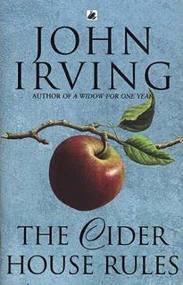 Book cover of John Irving's "The Cider House Rules"