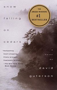 Book cover of David Guterson's "Snow Falling on Cedars"