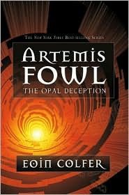 Book cover of Eoin Colfer's "Artemis Fowl and the Opal Deception"