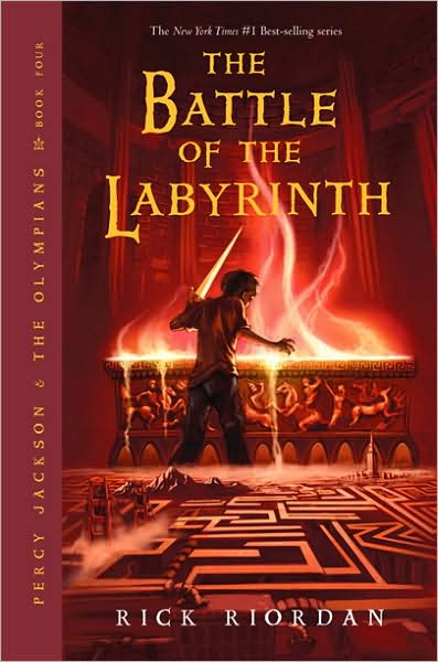 Book cover of Rick Riordan's "The Battle of the Labyrinth"