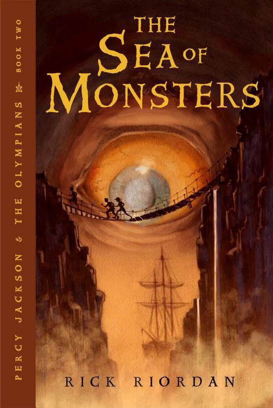 Book cover of Rick Riordan's "The Sea of Monsters"