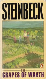 Book cover of John Steinbeck's "The Grapes of Wrath"