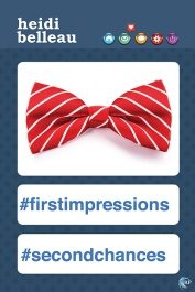 Book cover of Heid Belleau's "First Impressions, Second Chances"